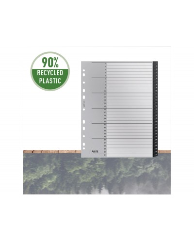 Separador numerico leitz recycle 1 31 din a4 maxi polipropileno reciclado 100 reciclable color negro