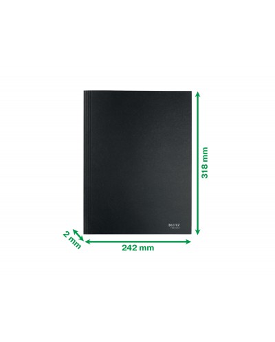 Subcarpeta cartulina leitz recycle din a4 con 3 solapas 100 reciclable color negro