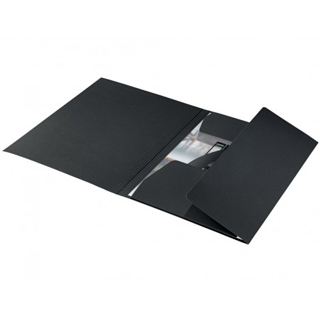 Subcarpeta cartulina leitz recycle din a4 con 3 solapas 100 reciclable color negro