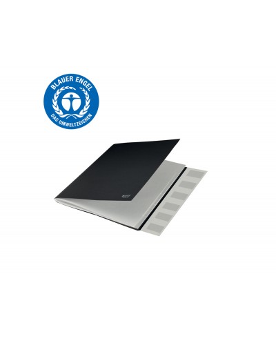 Carpeta clasificadora leitz recycle tapa carton 6 pestanas 100 reciclable din a4 color negro