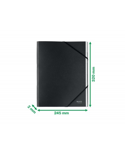 Carpeta clasificadora leitz recycle tapa carton 6 pestanas 100 reciclable din a4 color negro