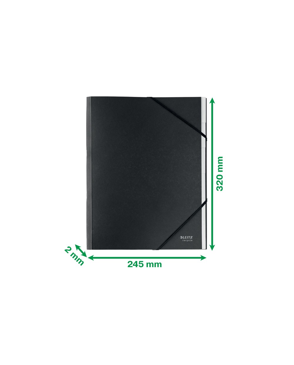 Carpeta clasificadora leitz recycle tapa carton 6 pestanas 100 reciclable din a4 color negro