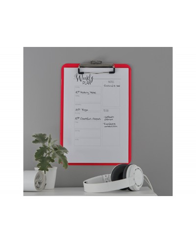 Carpeta con pinza metalica leitz wow poliestireno din a4 color rojo
