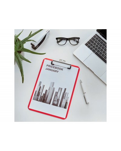 Carpeta con pinza metalica leitz wow poliestireno din a4 color rojo