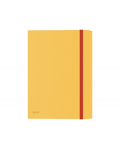 Carpeta leitz cosy gomas solapas y bolsillo interior con cierre polipropileno din a4 color amarillo