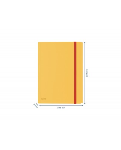 Carpeta leitz cosy gomas solapas y bolsillo interior con cierre polipropileno din a4 color amarillo