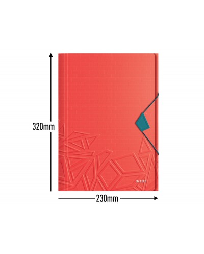 Carpeta leitz wow gomas solapas polipropileno urban chic din a4 color rojo