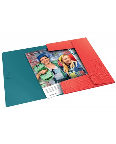 Carpeta leitz wow gomas solapas polipropileno urban chic din a4 color rojo