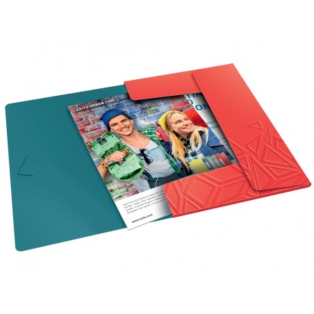 Carpeta leitz wow gomas solapas polipropileno urban chic din a4 color rojo
