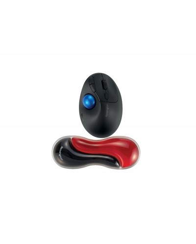 Reposamunecas kensington duo gel para raton trackball slim color negro rojo