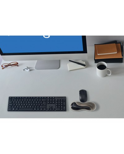Reposamunecas kensington duo gel para raton trackball slim color negro gris