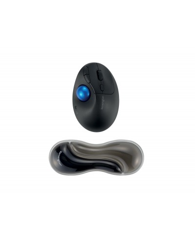 Reposamunecas kensington duo gel para raton trackball slim color negro gris