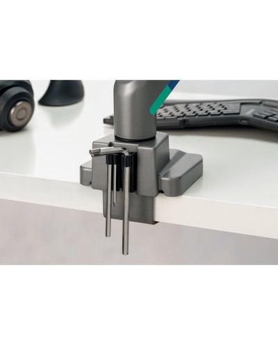 Brazo kensington para dos monitores smartfit ergo kensington con barra transversal y asa
