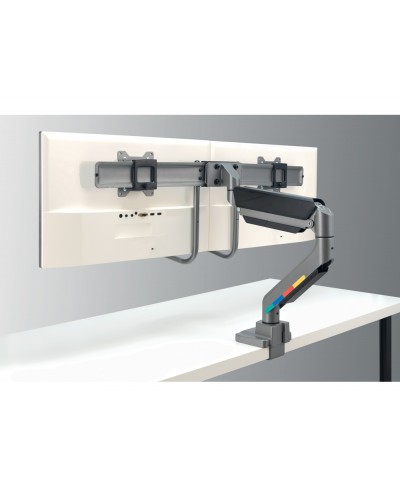 Brazo kensington para dos monitores smartfit ergo kensington con barra transversal y asa