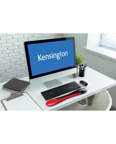 Reposamunecas kensington duo gel teclado slim color negro rojo