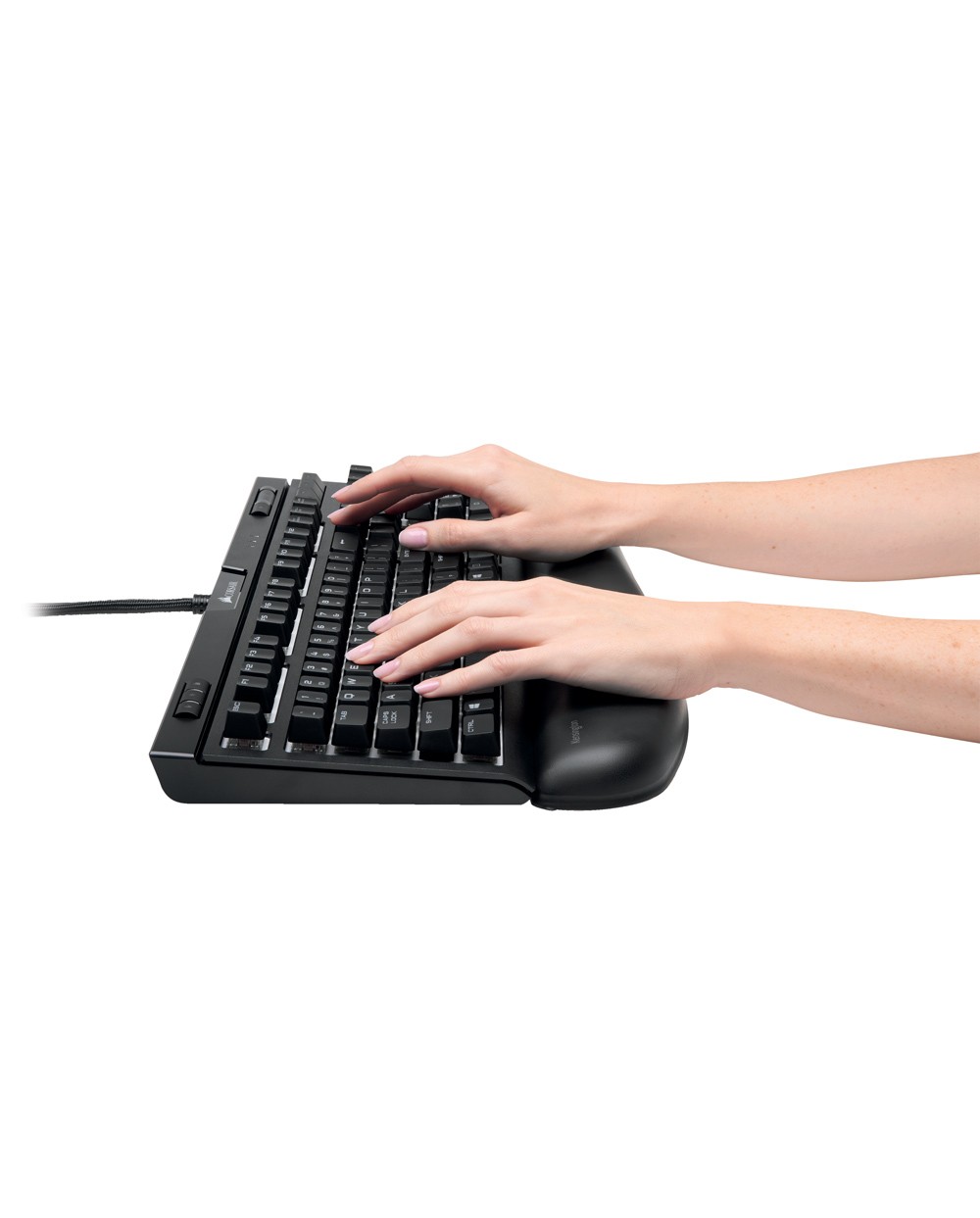 Reposamunecas kensington ergosoft para teclados gaming y mecanicos color negro