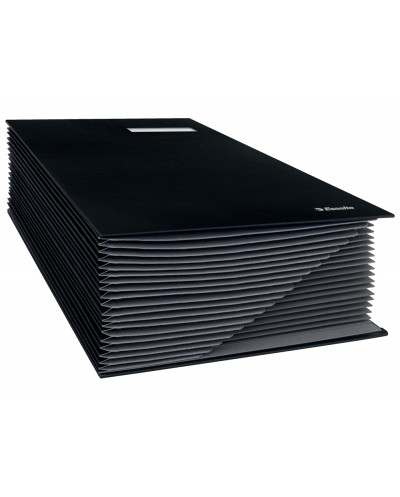 Portafirmas esselte fuelle con 20 separadores polipropileno color negro