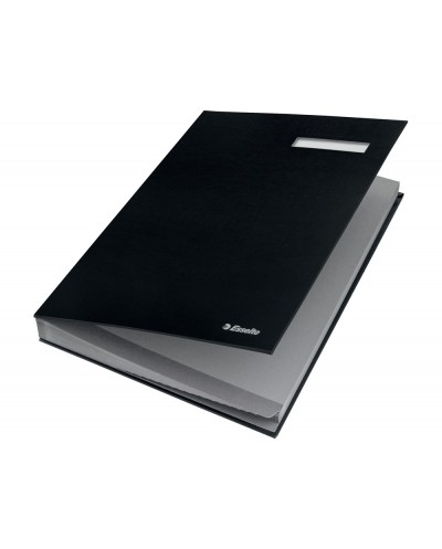 Portafirmas esselte fuelle con 20 separadores polipropileno color negro