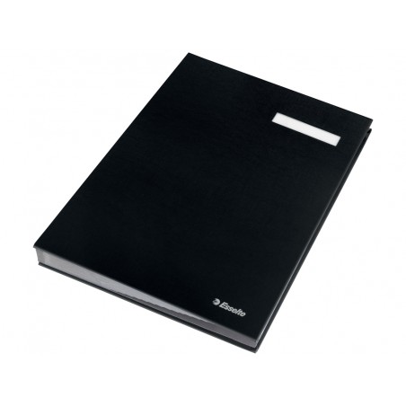 Portafirmas esselte fuelle con 20 separadores polipropileno color negro