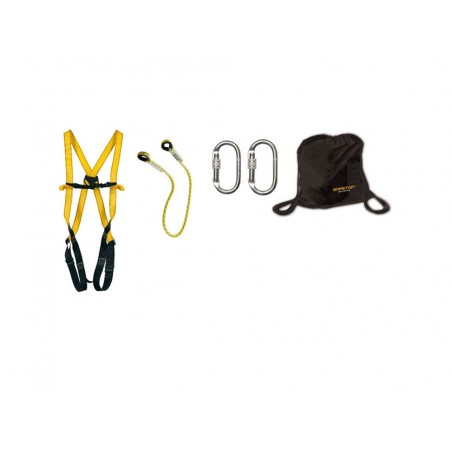 Kit safetop elbrus 71b arnes trevinca cuerda 1 m 2 mosquetones mochila