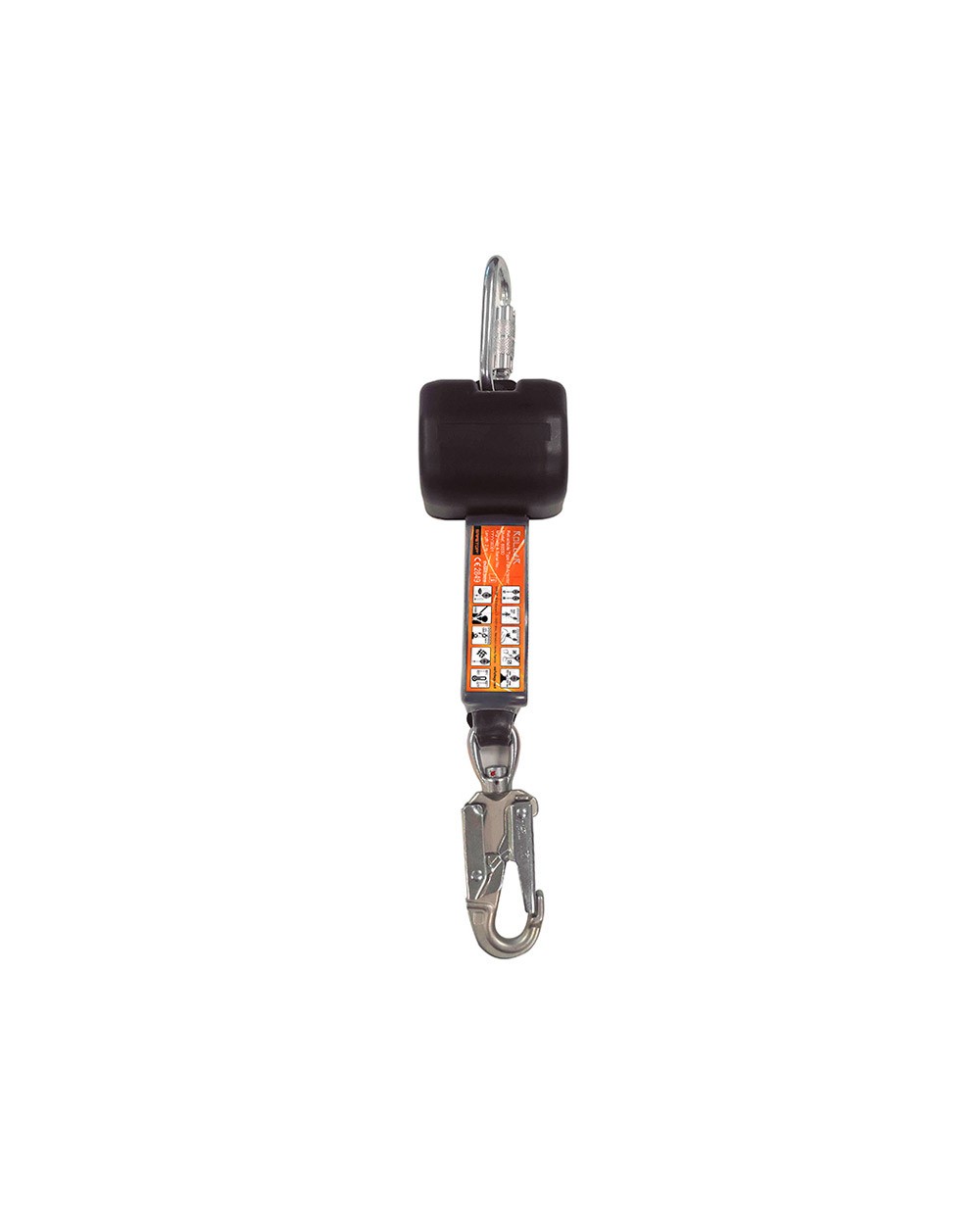Anticaidas safetop roller retractil cinta 2 m 100 kg absorbedor mosquetones