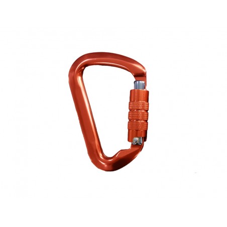 Mosqueton safetop trilock 22 mm aluminio con triple cierre 30 kn