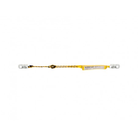 Cuerda safetop regulable con absorbedor y mosquetones 198 m