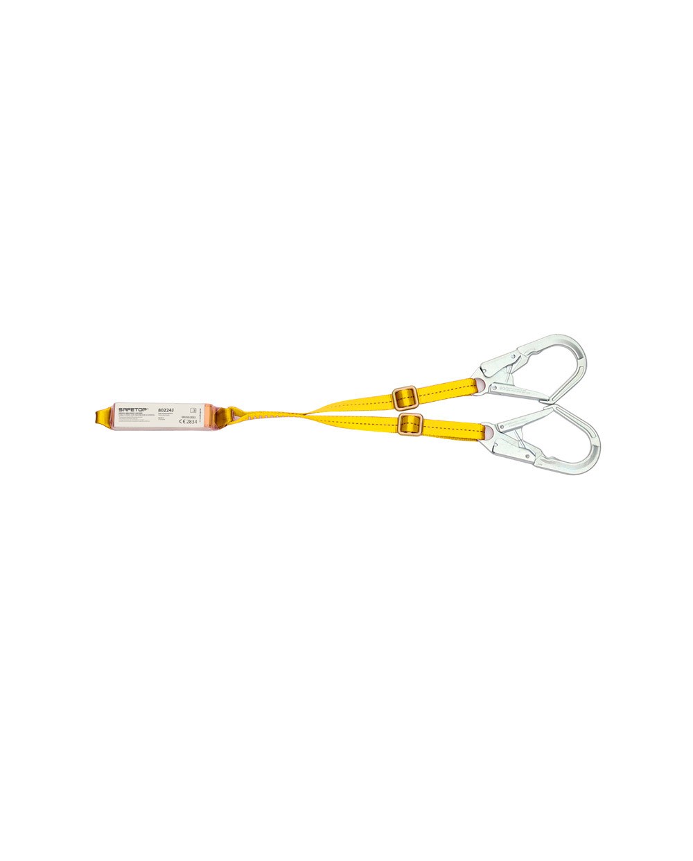 Cinta doble safetop regulable con absorbedor y mosquetones 150 2 m