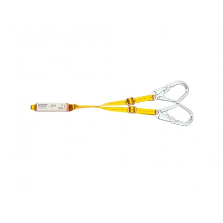 Cinta doble safetop regulable con absorbedor y mosquetones 150 2 m