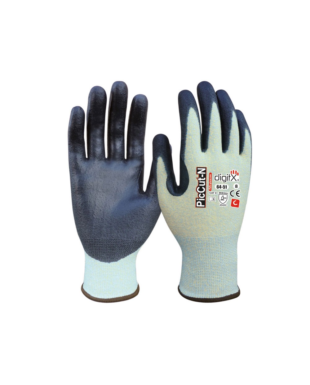 Guantes de polietileno safetop piccut n en388 anticorte con refuerzo pulgar talla 9