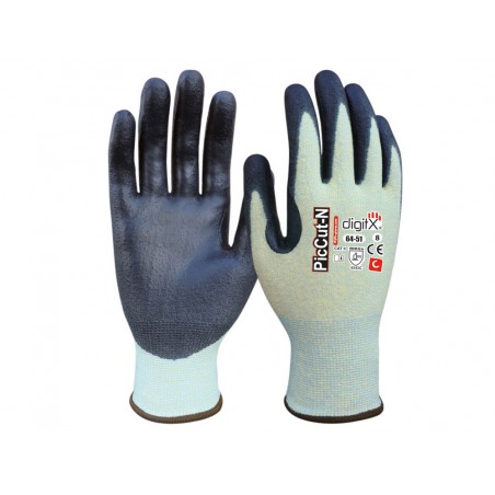 Guantes de polietileno safetop piccut n en388 anticorte con refuerzo pulgar talla 9