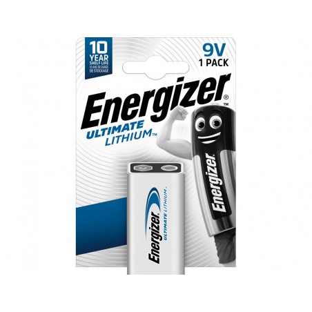 Pila energizer litio ultimate 9v blister de 1 unidad