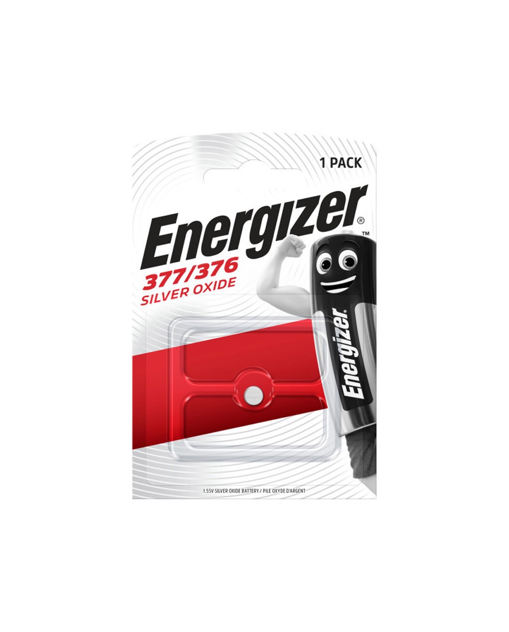 Pila energizer oxido de plata boton 377 blister de 1 unidad