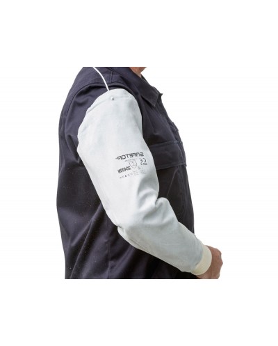 Mangas al hombre de cuero safetop standard color gris