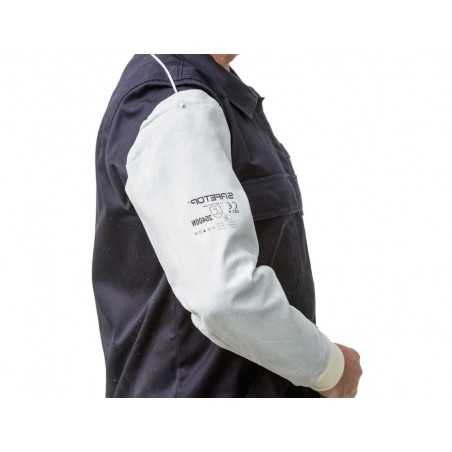 Mangas al hombre de cuero safetop standard color gris