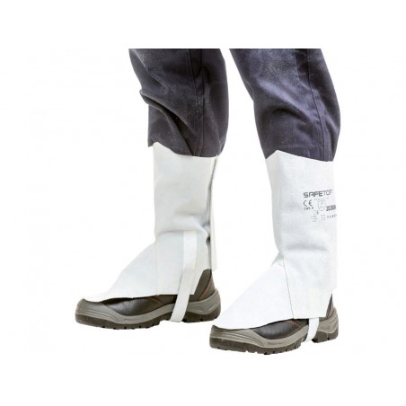 Polainas de cuero safetop serie standard color gris juego de 2 unidades