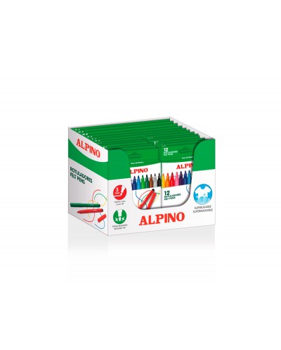 Rotulador alpino standard lote 12 cajas 12 colores surtidos 6 cajas 24 colores surtidos 3 gratis