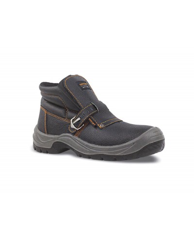 Bota de seguridad safetop nerio cuero grabado con hebilla especial soldadura suela pu bidensidad s3 talla