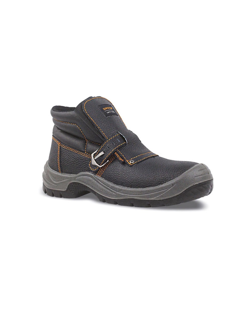 Bota de seguridad safetop nerio cuero grabado con hebilla especial soldadura suela pu bidensidad s3 talla