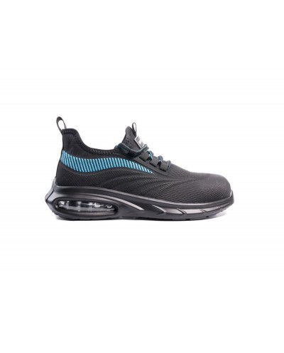 Zapatos de seguridad safetop combio sport tejido poliester 3d suela pu bidensidad 1p talla 45 color negro azul