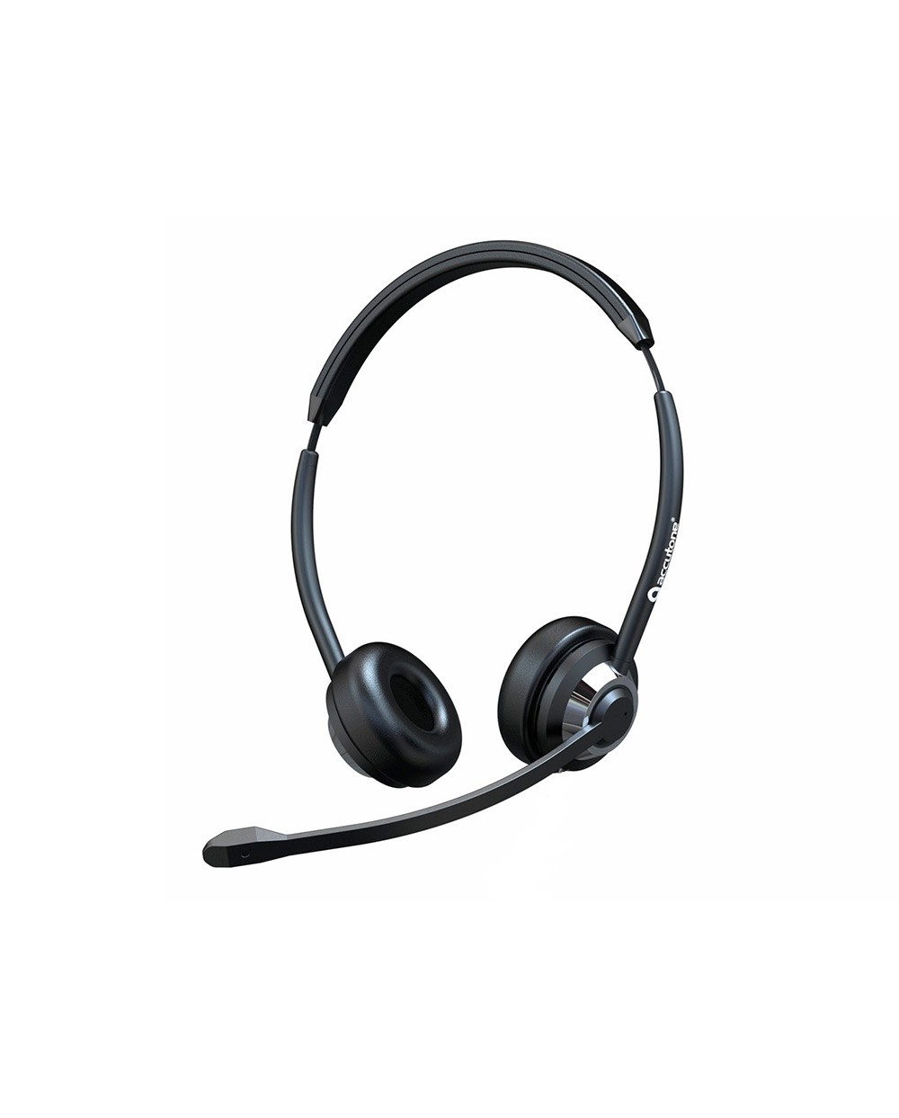 Auricular accutone btb310mkii biaural bluetooth almohadilla piel bateria 10 horas cancelacion sonido 8 mt