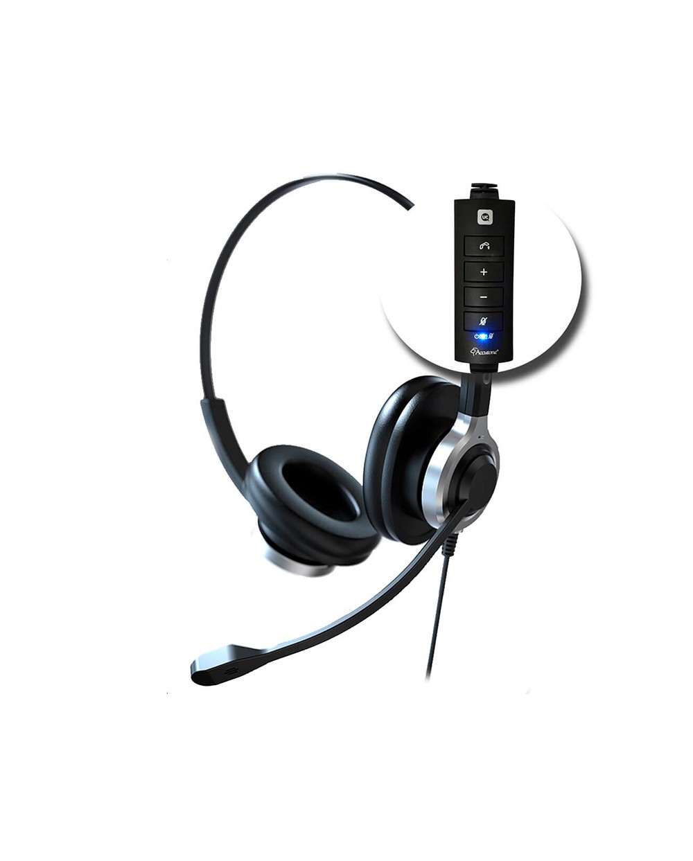 Auricular accutone ub610mkii uc alta gama biaural usb controlador cancelacion 90
