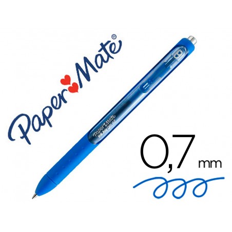 Boligrafo paper mate inkjoy retractil gel pen trazo 07 mm azul
