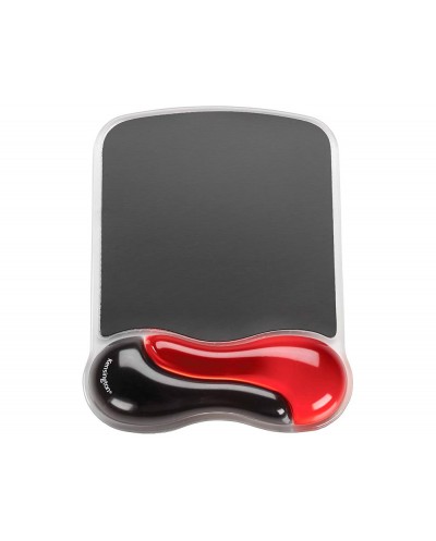 Alfombrilla para raton kensington duo gel con reposamunecas color negro rojo 240x182x25 mm