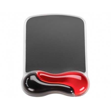 Alfombrilla para raton kensington duo gel con reposamunecas color negro rojo 240x182x25 mm