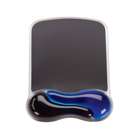Alfombrilla para raton kensington duo gel con reposamunecas color negro azul 240x182x25 mm
