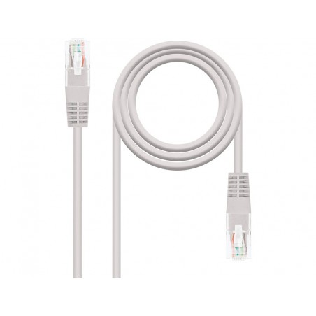 Cable red nanocable latiguillo rj45 categoria 6 utp awg24 color gris longitud 1 m