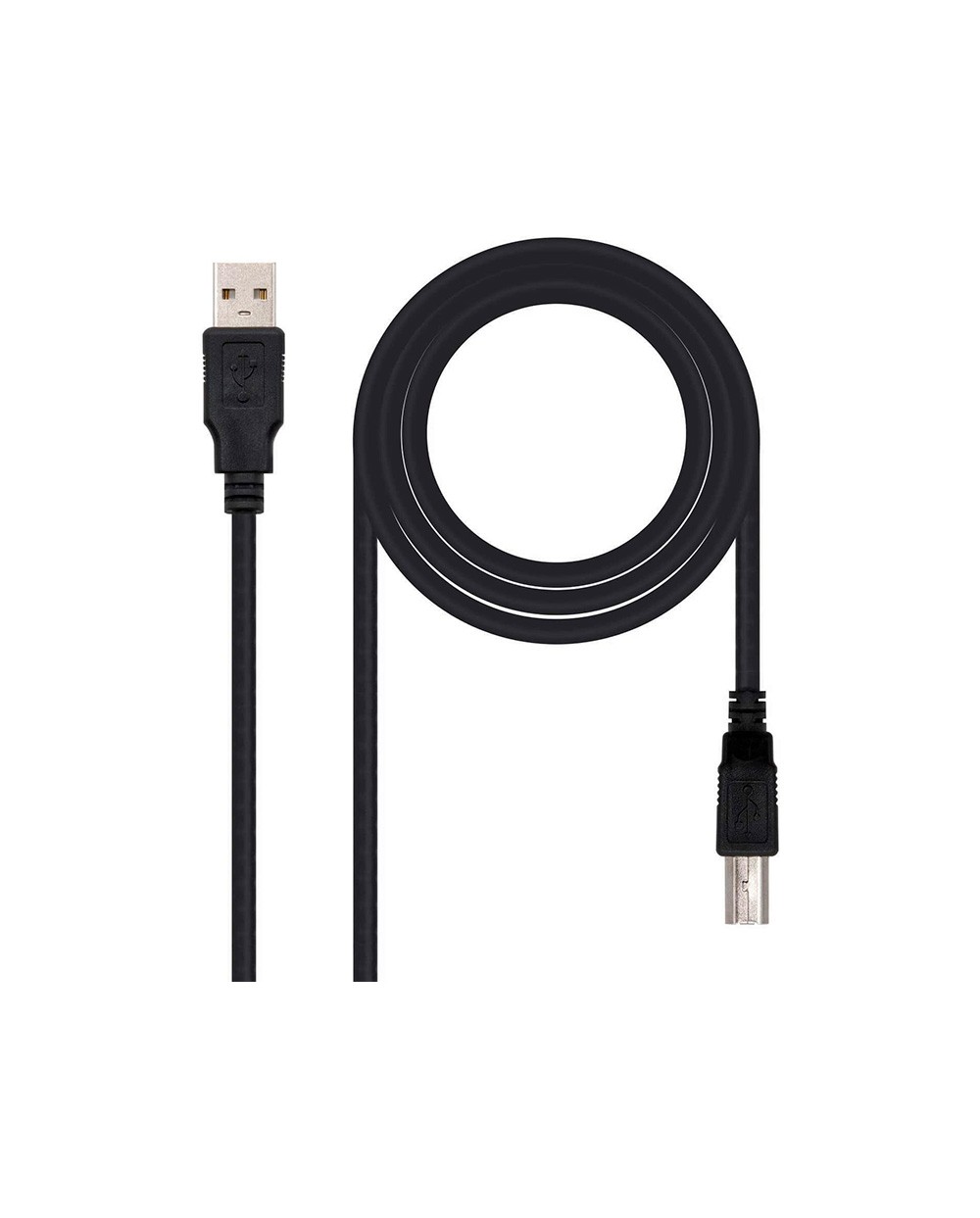 Cable usb nanocable 20 impresora tipo a m b m color negro longitud 18 m
