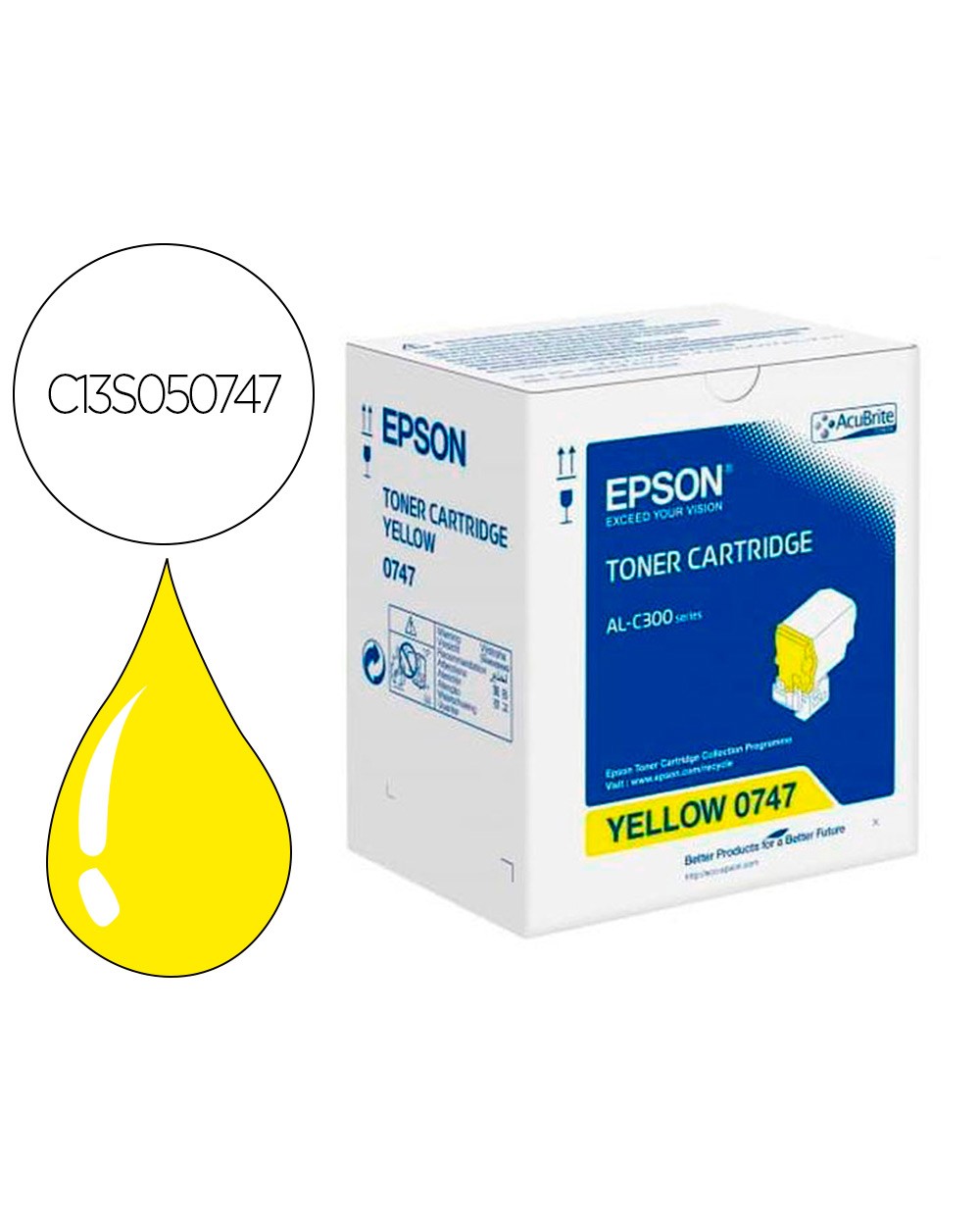 Toner epson c13s050747 amarillo 8 800 paginas