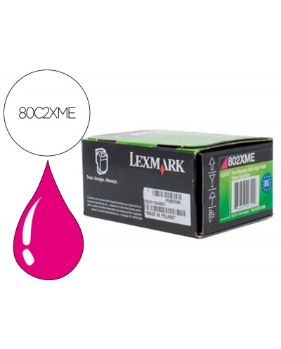 Toner laser lexmark 80c2xme magenta 4000 paginas